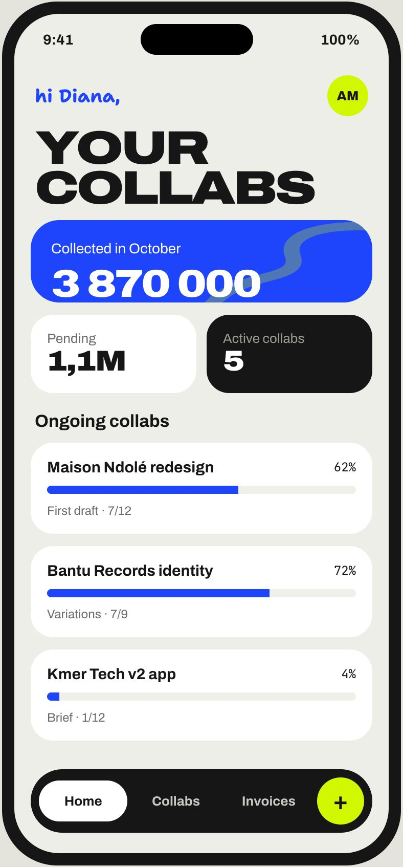 Collabs on mobile